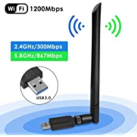 Los mejores  - penobon WiFi USB Adaptador- Antena WiFi USB Inalámbrico Dual Band 2.4G - 5.8G 802.11 AC WiFi Dongle con Antena de 5dBi…